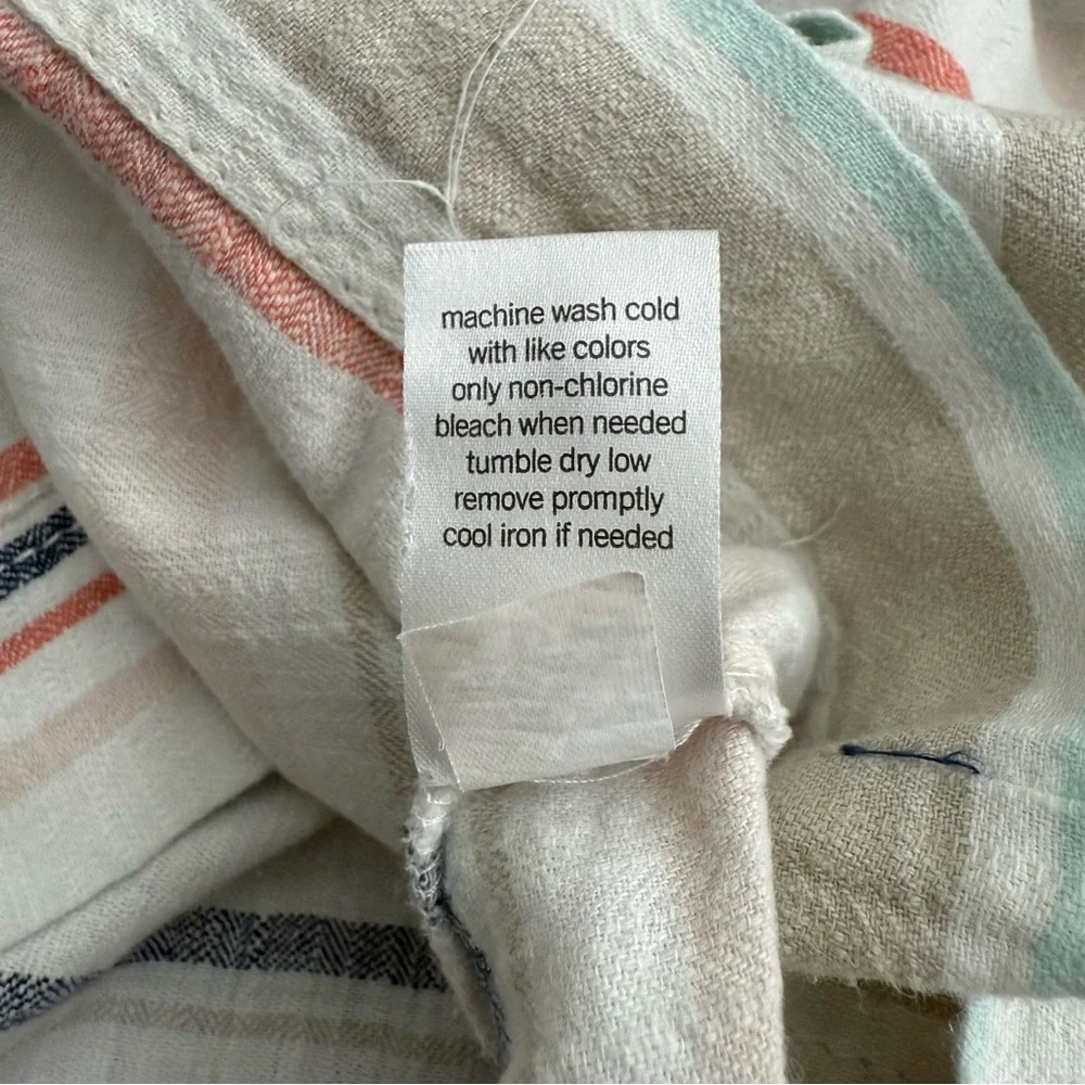 Sonoma Mini Skirt Multicolor Women Size 12 Striped Elastic Waist Slider Pocket - Picture 5 of 8